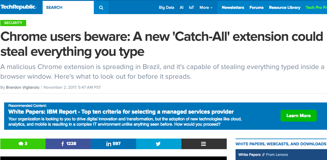 A new 'Catch-All' extension could steal everything you type